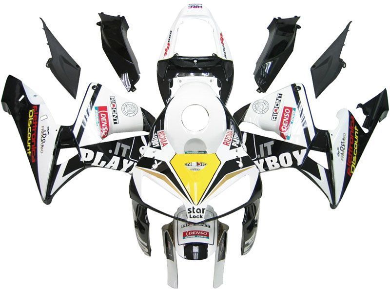 Fairings For Honda CBR 600 RR Black & White Playboy (2005-2006)