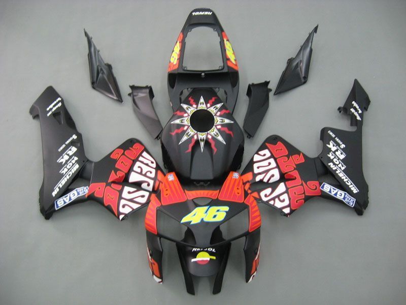 Fairings For Honda CBR 600 RR Black Matte Valentino Rossi (2005-2006)