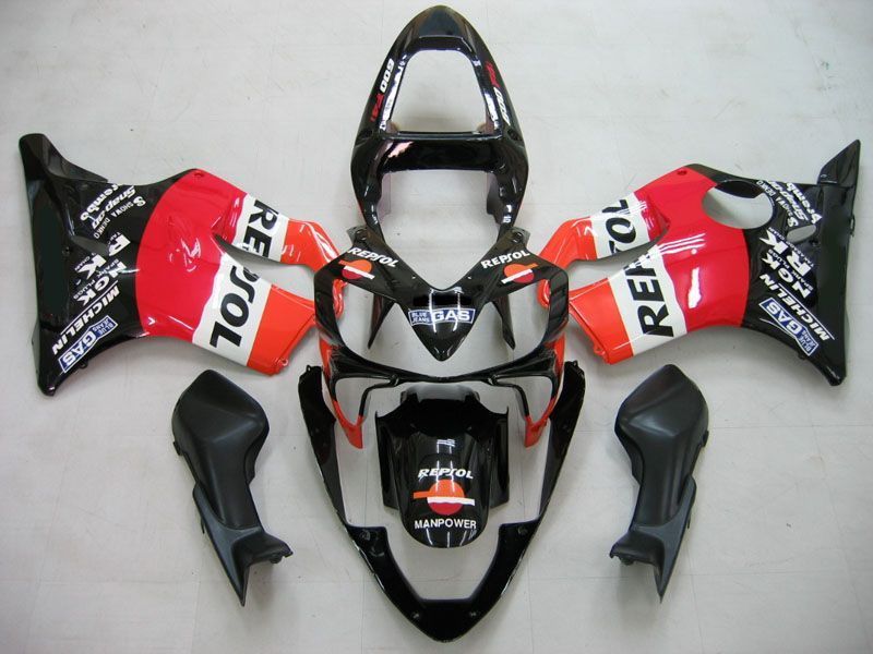 Fairings For Honda CBR 600 F4i Black Repsol (2001-2003)