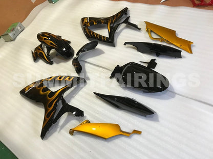 Fairings For Suzuki - GSXR600-750 K6 06-07 Gold Flame