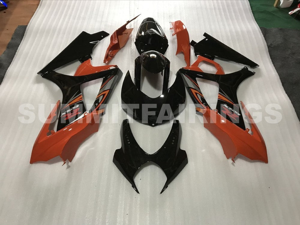 Fairings For Suzuki GSXR 1000 Black & Orange GSXR (2007-2008)