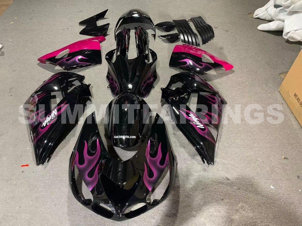 Fairings For Kawasaki ZX14R Black & Purple Flame Ninja (2006-2011)