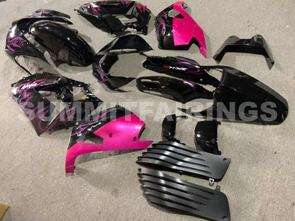Fairings For Kawasaki ZX14R Black & Purple Flame Ninja (2006-2011)