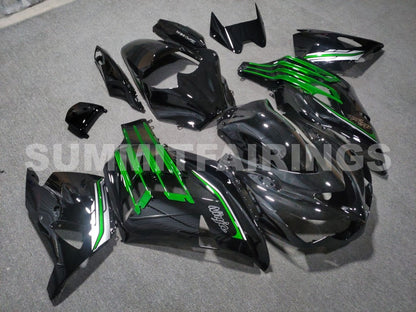 Fairings For Plastics Kawasaki ZX14R Ninja Black Green (2012-2021)