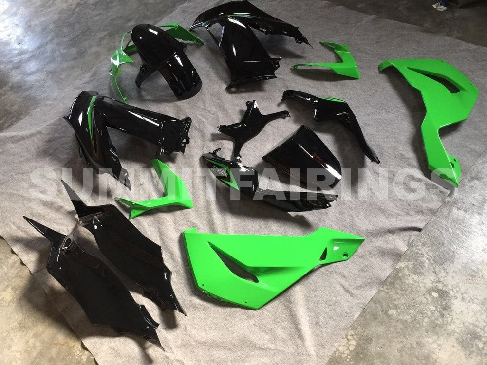 Fairings For Kawasaki ZX-6R, 2013-2018 - Green & Black