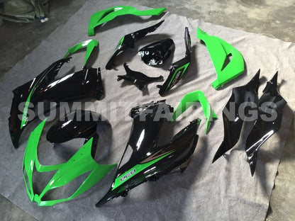 Fairings For Kawasaki ZX-6R, 2013-2018 - Green & Black