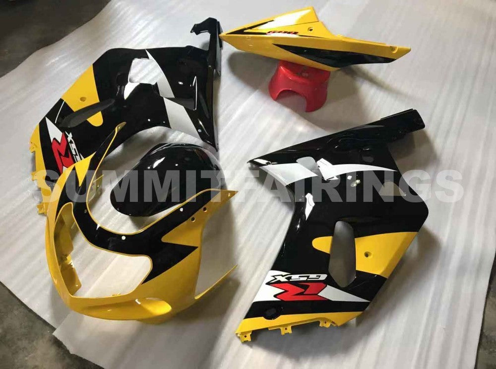 Fairings For Suzuki - GSXR600-750 K1 2001-2003 Black and Yellow