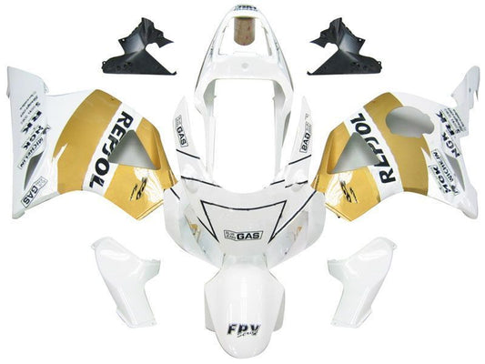 Fairings For Honda CBR 954 RR White & Gold Repsol  (2002-2003)