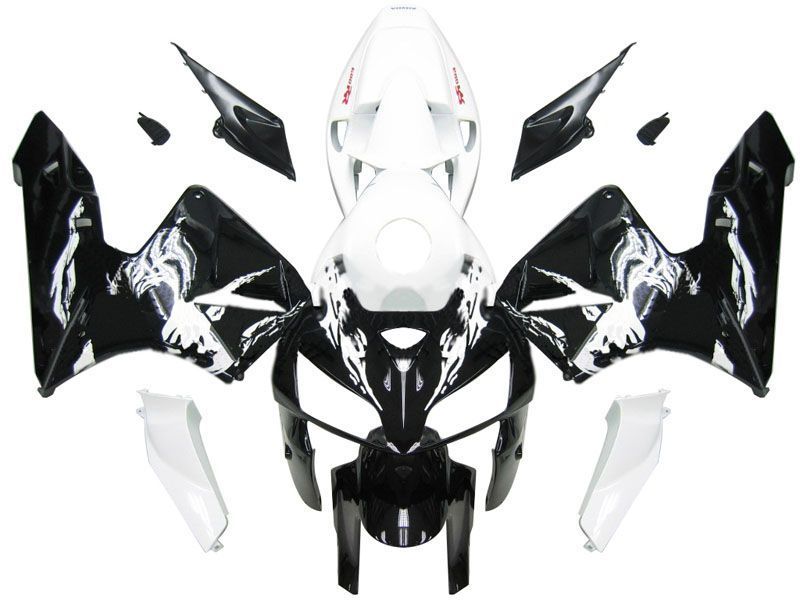 Fairings For Honda CBR 600 RR White & Black Tribal  (2005-2006)