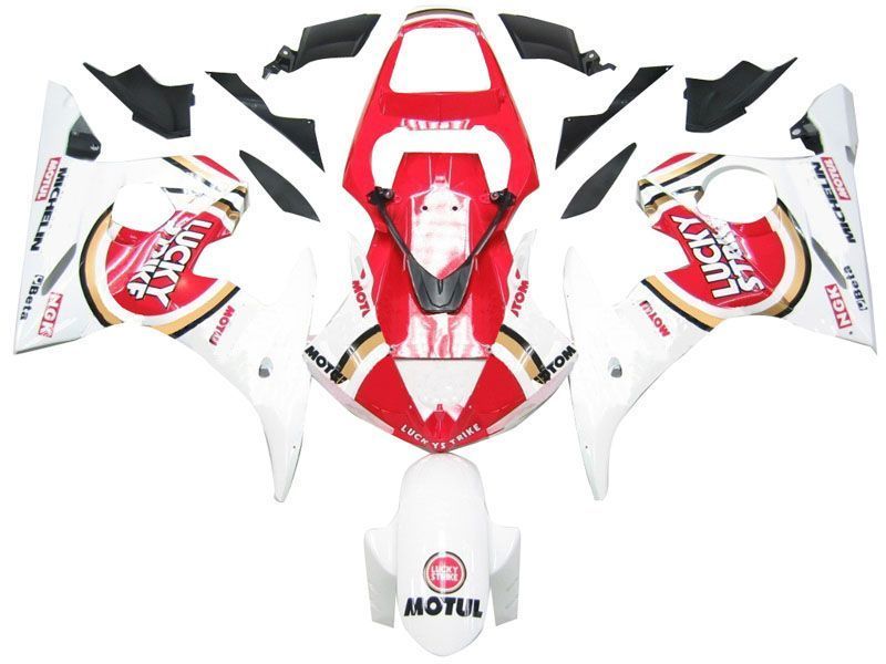 Fairings For Yamaha YZF-R6 White & Red R6  (2005)