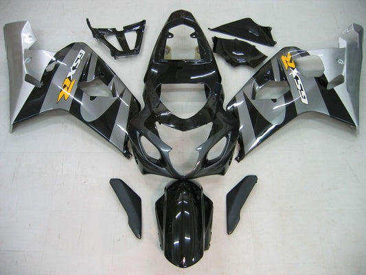 Fairings For Suzuki GSXR 600 750 Black & Silver GSXR  (2004-2005)