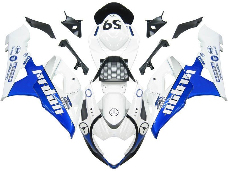 Fairings For Suzuki GSXR 1000 White & Blue Jordan  (2005-2006)