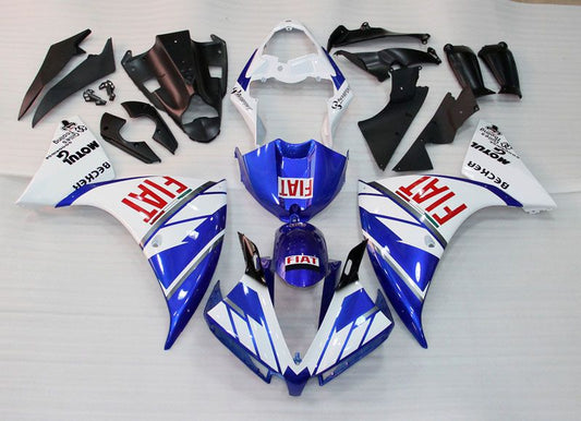 Fairings Plastics Yamaha YZF R1 Blue White FIAT  (2013-2014)