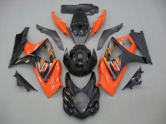 Fairings For Suzuki GSXR 1000 Black & Orange GSXR  (2007-2008)