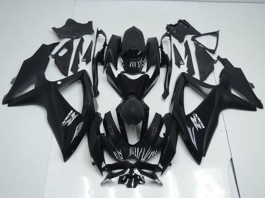 Fairings For Suzuki - GSXR600-750 K8 2008-2010 Matt Black Gloss Black