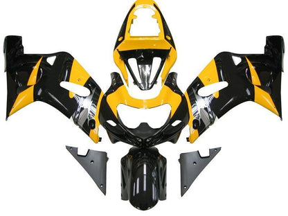 Fairings For Suzuki GSXR 750 Black & Yellow GSXR  (2001-2003)