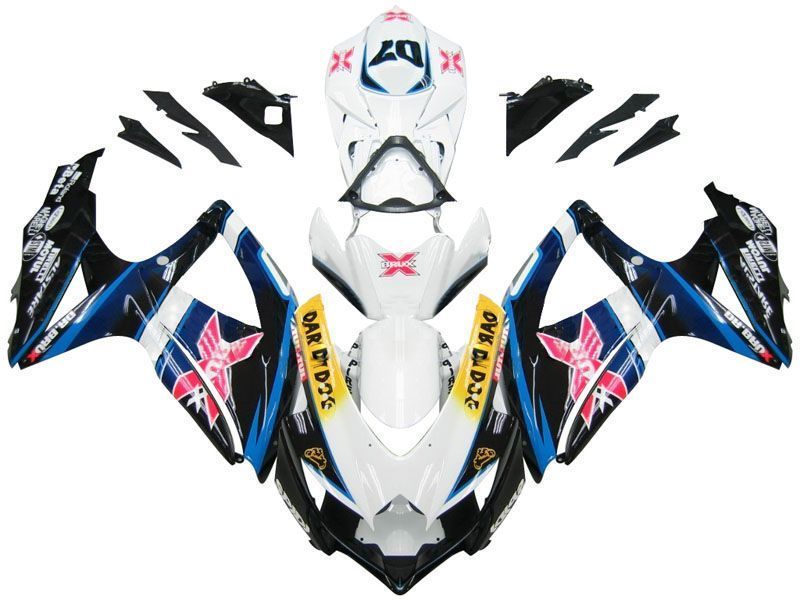 Fairings For Suzuki GSXR 600 750 Multi-Color Brux  (2008-2009-2010)
