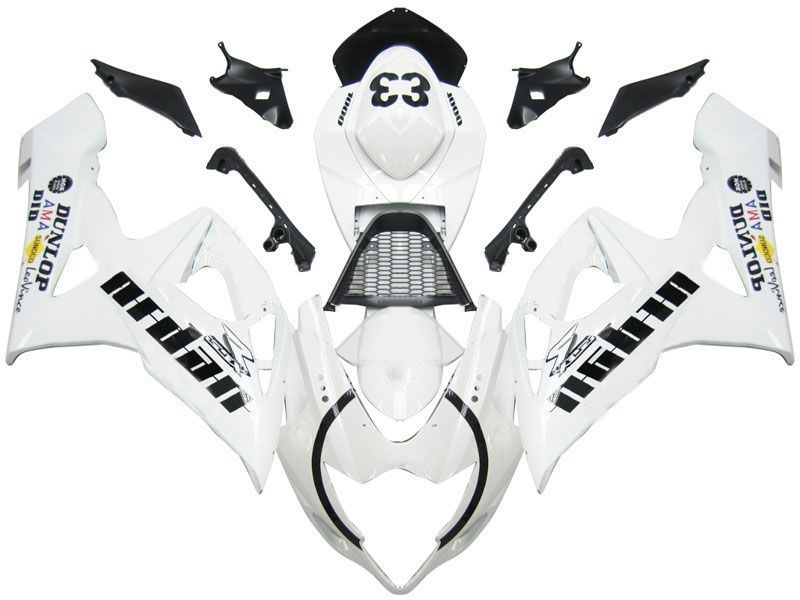 Fairings For Suzuki GSXR 1000 White & Black Jordan  (2005-2006)