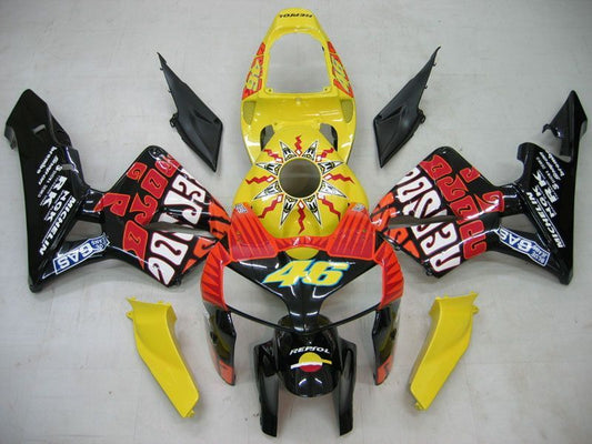 Fairings For Honda CBR 600 RR Yellow Black Valentino Rossi  (2005-2006)