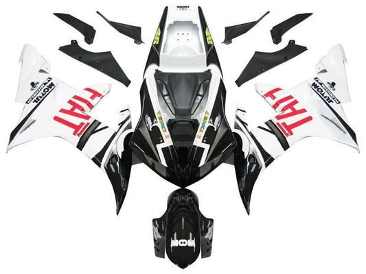 Fairings For Yamaha YZF-R1 Black White No.46 FIAT  (2004-2006)