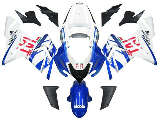 Fairings For Kawasaki ZX 10R Blue White FIAT  (2004-2005)