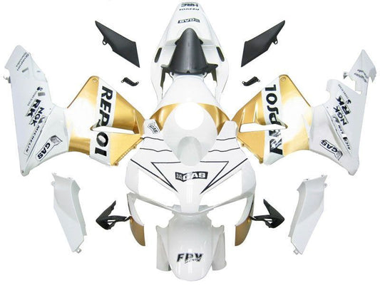 Fairings For Honda CBR 600 RR White & Gold Repsol  (2003-2004)