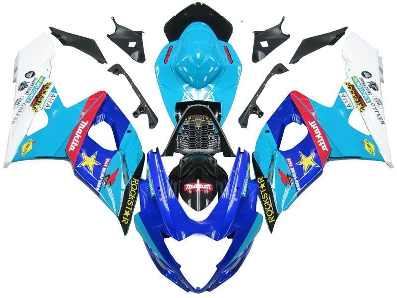 Fairings For Suzuki GSXR 1000 Blue Rockstar Makita GSXR  (2005-2006)
