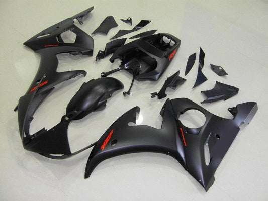 Fairings For Yamaha - YZF-600 R6 2003-2004 Matt Black Red Decals