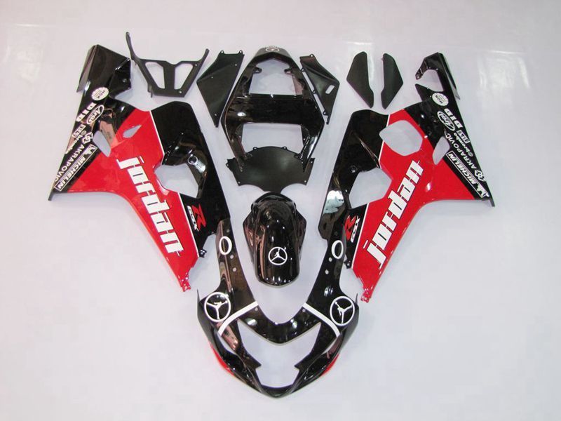 Fairings For Suzuki GSXR 600 750 (2004-2005) Black Red 