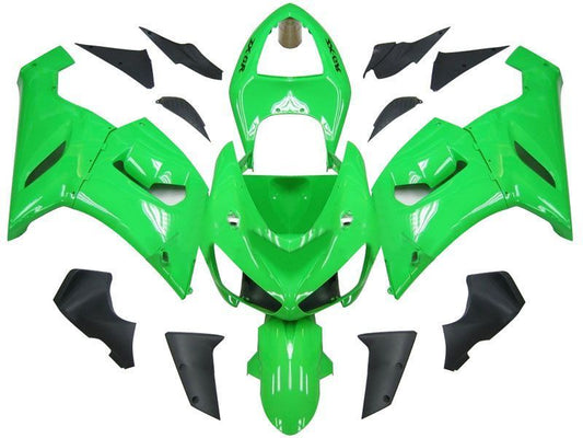 Fairings For Kawasaki ZX6R ZX636 Green Ninja  (2005-2006)