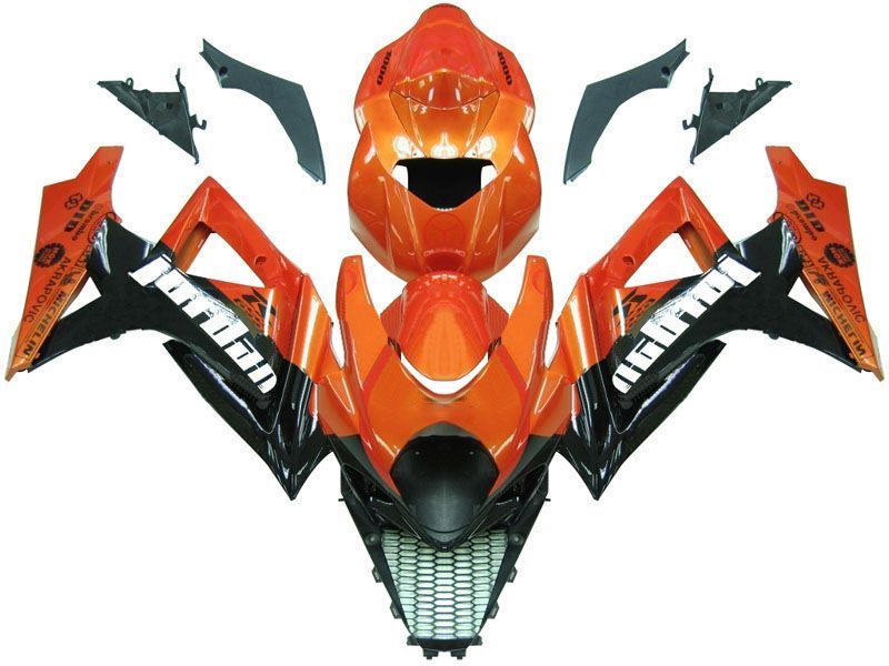 Fairings For Suzuki GSXR 1000 Orange Metallic & Black Jordan  (2007-2008)