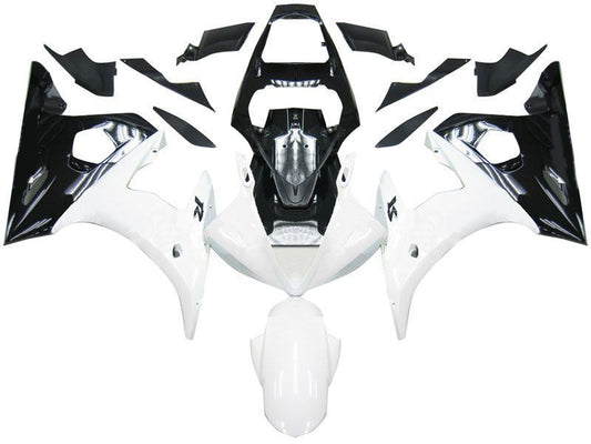 Fairings For Yamaha YZF-R6 Black & White R6  (2003-2004)