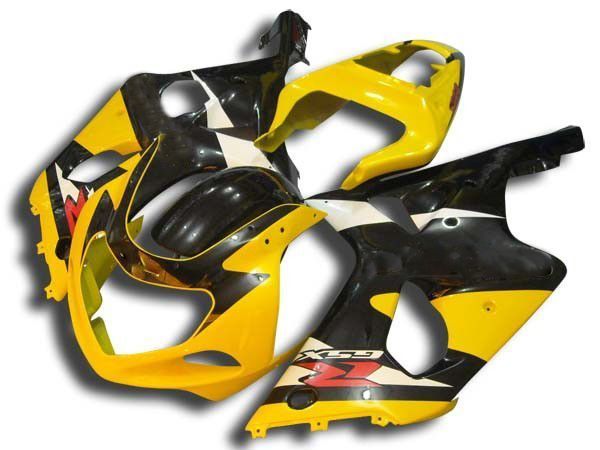 Fairings For Suzuki - GSXR600-750 K1 2001-2003 Black and Yellow
